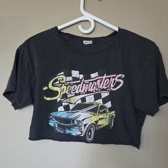 Garage Tops - Garage Speedmasters Crop Top T Shirt Size S